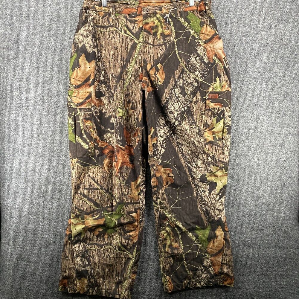 Woolrich Pants Mens XL Brown Camo Tree Mid Rise‎ Cargo Straight Outdoor Hunting